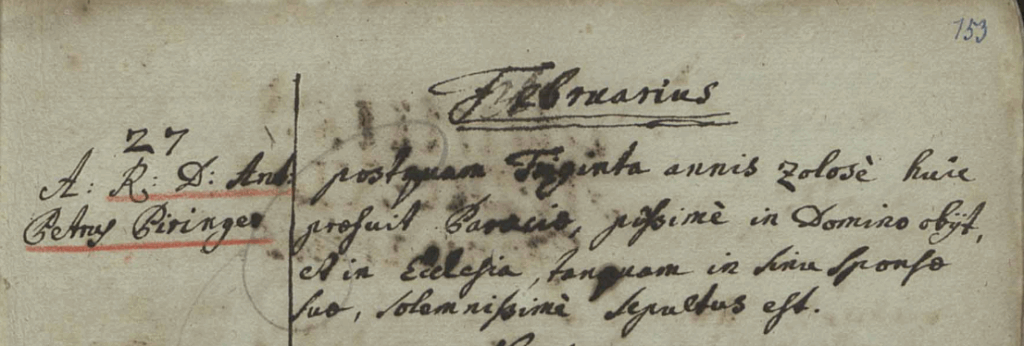 Pfarre Arnsdorf - Sterbebuch 2 - p.153